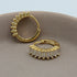 Gouden hoops met witte zirkonia steentjes